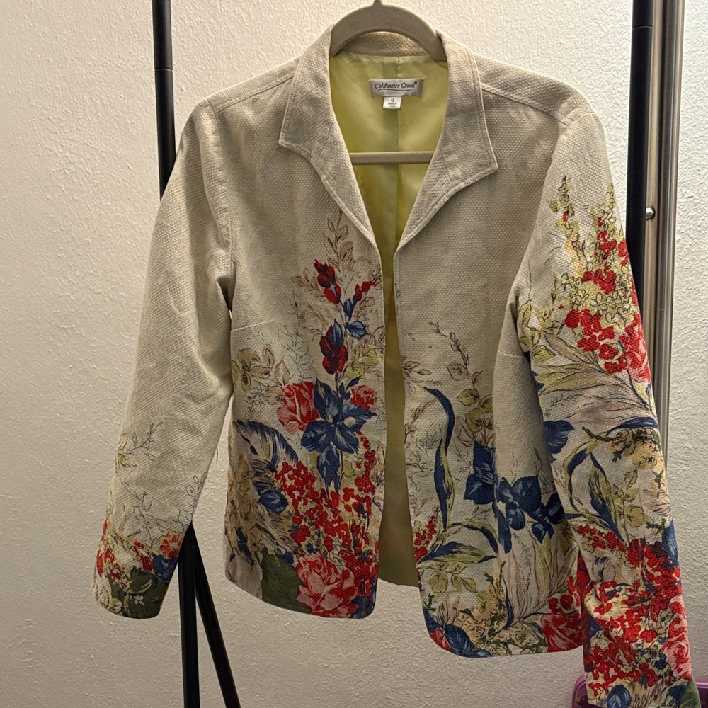 Coldwater Creek Multicolor Floral Blazer